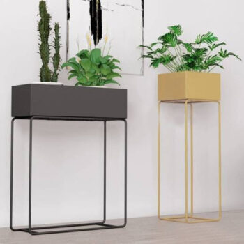 Praktický a veľmi štýlový kovový kvetináč INDIZE TYP 3 je ideálnym pomocníkom, ktorý zaručene všestranne využijete. Rozmery kvetináča sú (ŠxHxV): 55x20x70 cm. Výška kvetináča bez stojana je 15 cm. Vyrobený je z pevného kovu, ktorý drží stabilitu celej konštrukcie. Farebné prevedenie má v tmavosivej…