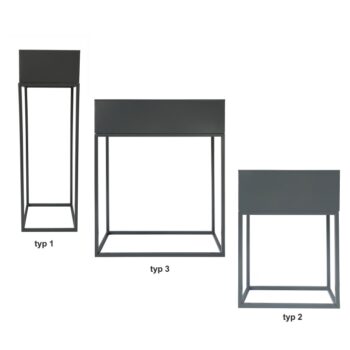 Praktický a veľmi štýlový kovový kvetináč INDIZE TYP 3 je ideálnym pomocníkom, ktorý zaručene všestranne využijete. Rozmery kvetináča sú (ŠxHxV): 55x20x70 cm. Výška kvetináča bez stojana je 15 cm. Vyrobený je z pevného kovu, ktorý drží stabilitu celej konštrukcie. Farebné prevedenie má v tmavosivej…