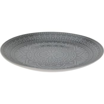 Kameninový plytký tanier Ethnic, pr. 27 cm, sivá