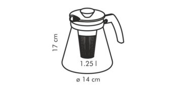Kanvica TEO s vylúhovacími sitkami, Tescoma 1,25 l, 1,25 l