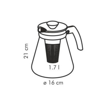 Kanvica TEO s vylúhovacími sitkami, Tescoma 1,7 l, 1,7 l