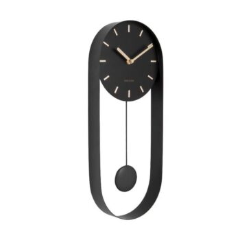 Karlsson 5822BK Dizajnové kyvadlové nástenné hodiny, 50 cm