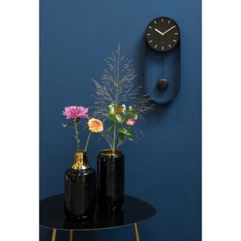 Karlsson 5822BK Dizajnové kyvadlové nástenné hodiny, 50 cm