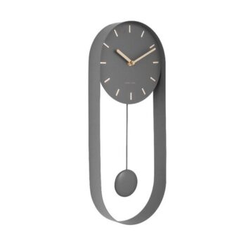 Karlsson 5822GY Dizajnové kyvadlové nástenné hodiny, 50 cm