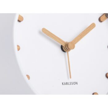 Karlsson 5943WH dizajnový budík 11 cm
