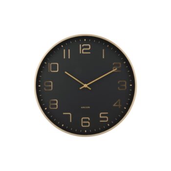 Karlsson 5973BK dizajnové nástenné hodiny čierne,priemer 40 cm
