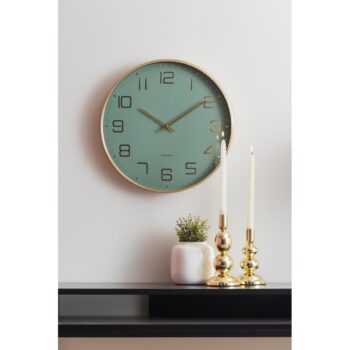 Karlsson 5973GR dizajnové nástenné hodiny svetlozelená, pr. 40 cm