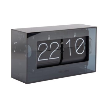 Karlsson 5976BK Designové nástenné/stolnípřeklápěcí hodiny černá, 21 cm