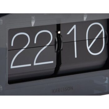 Karlsson 5976BK Designové nástenné/stolnípřeklápěcí hodiny černá, 21 cm