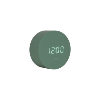 Karlsson 5981GR dizajnové LED hodiny s budíkomzelená, pr. 9 cm