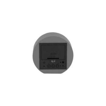 Karlsson 5981GY dizajnové LED hodiny s budíkom sivá, pr. 9 cm
