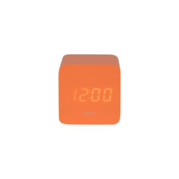 Karlsson 5982OR dizajnové LED hodiny s budíkomoranžová, 7 cm