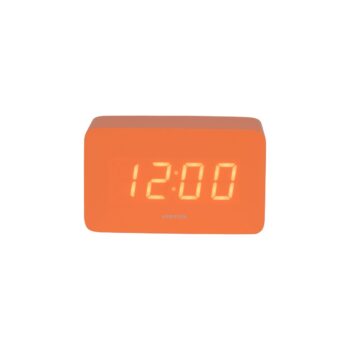 Karlsson 5983OR dizajnové LED hodiny s budíkom oranžová, 10 cm