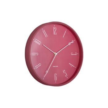 Karlsson 5988RD dizajnové nástenné hodiny tmavoružové, priemer 30 cm