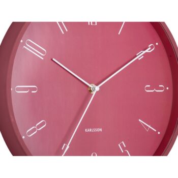 Karlsson 5988RD dizajnové nástenné hodiny tmavoružové, priemer 30 cm