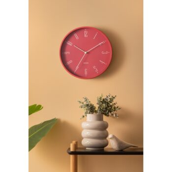 Karlsson 5988RD dizajnové nástenné hodiny tmavoružové, priemer 30 cm