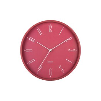 Karlsson 5988RD dizajnové nástenné hodiny tmavoružové, priemer 30 cm