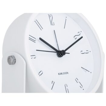 Karlsson  5989WH dizajnový budík biely, priemer 12cm