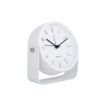 Karlsson  5989WH dizajnový budík biely, priemer 12cm