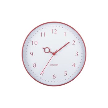 Karlsson 5992RD dizajnové nástenné hodiny červená, pr. 30 cm