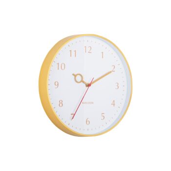 Karlsson 5992YE designové nástenné hodiny žltá, pr. 30 cm