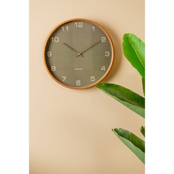 Karlsson 5993MG dizajnové nástenné hodiny hnedé,priemer 40 cm