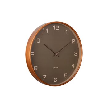Karlsson 5993MG dizajnové nástenné hodiny hnedé,priemer 40 cm