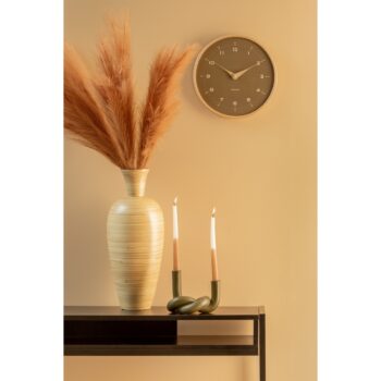 Karlsson 5995MG dizajnové nástenné hodiny hnedé,priemer 30 cm