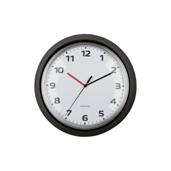 Karlsson 6006BK dizajnové nástenné hodiny čierna, pr. 34 cm
