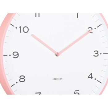 Karlsson 6011PI dizajnové nástenné hodiny ružová, pr. 40 cm
