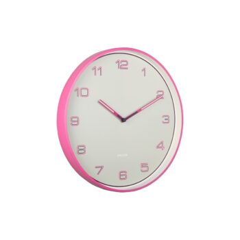 Karlsson 6013BP dizajnové nástenné hodiny ružové,priemer  40 cm