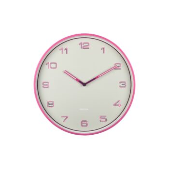 Karlsson 6013BP dizajnové nástenné hodiny ružové,priemer  40 cm