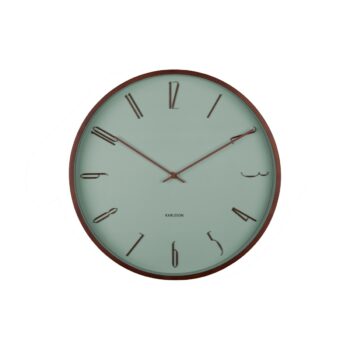 Karlsson 6014GR dizajnové nástenné hodiny zelená, pr. 40 cm