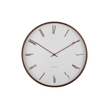 Karlsson 6014WH dizajnové nástenné hodiny biele,priemer  40 cm
