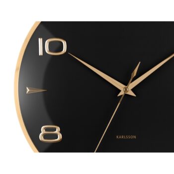 Karlsson 6017BK dizajnové nástenné hodiny čierne,priemer  40 cm