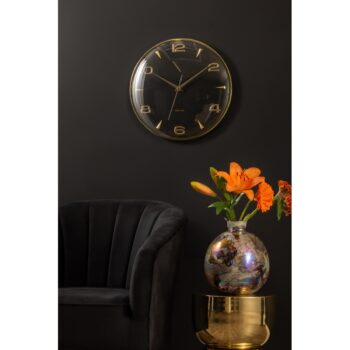 Karlsson 6017BK dizajnové nástenné hodiny čierne,priemer  40 cm