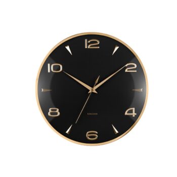 Karlsson 6017BK dizajnové nástenné hodiny čierne,priemer  40 cm