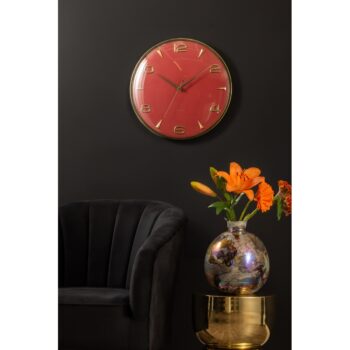 Karlsson 6017RD dizajnové nástenné hodiny červená,pr.  40 cm