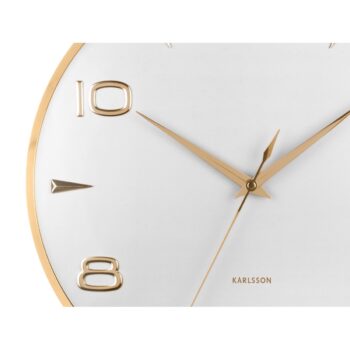 Karlsson 6017WH dizajnové nástenné hodiny biele,priemer  40 cm