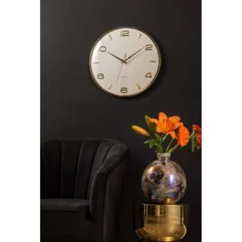 Karlsson 6017WH dizajnové nástenné hodiny biele,priemer  40 cm