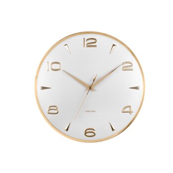 Karlsson 6017WH dizajnové nástenné hodiny biele,priemer  40 cm