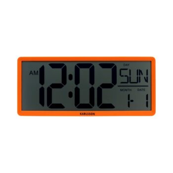 Karlsson 6020OR digitálne hodiny oranžová, 35 cm