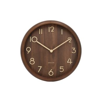Karlsson 6021DW dizajnové nástenné hodiny hnedé,priemer 30 cm