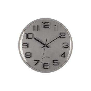 Karlsson 6022SI dizajnové nástenné hodinystrieborné, priemer 30 cm