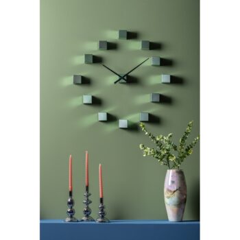 Karlsson KA5974DG dizajnové nástenné nalepovacie hodiny zelená, pr. 80 cm