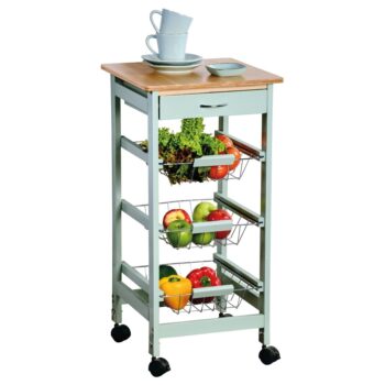 Kesper 25813 Kuchynský vozík s pracovnou doskou, 77 x 36 x 36 cm