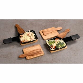 Kesper 28958 Sada doštičiek na raclette akácia, 8 ks, 10 x 8 x 0,7 cm