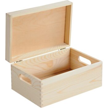 Kesper 69401 Úložný box s výklopným vekom borovica 29 x 19 x 13,5 cm, S