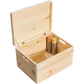 Kesper 69601 Úložný box s výklopným vekom borovica 39 x 29 x 23 cm, L