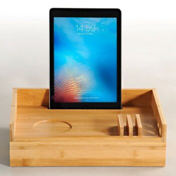 Kesper 77630 Závesný stolík na posteľ bambus, 33,7 x 24 x 9,5 cm